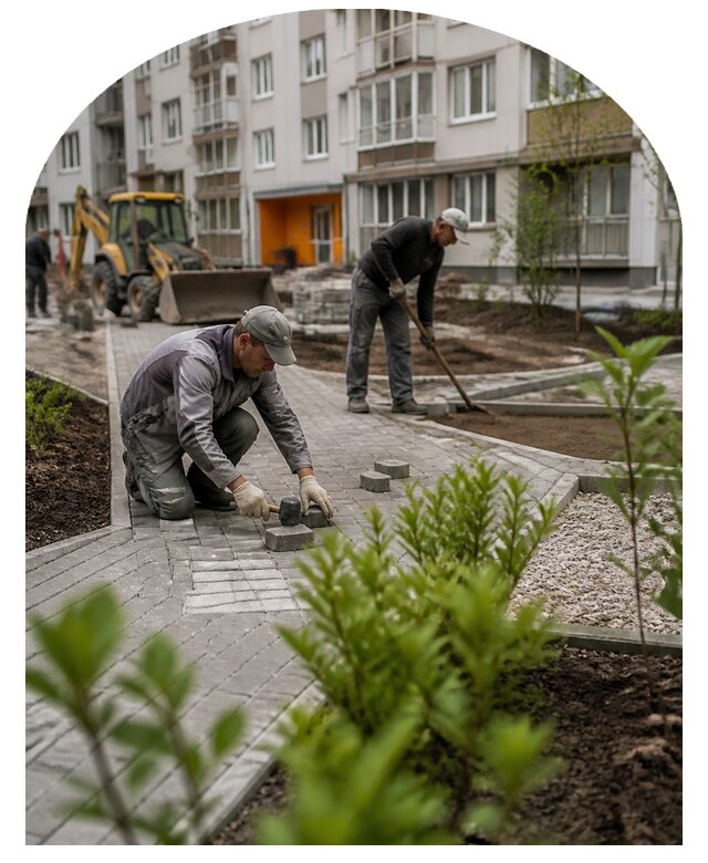 Благоустройство двора многоквартирного дома в Похвистневе